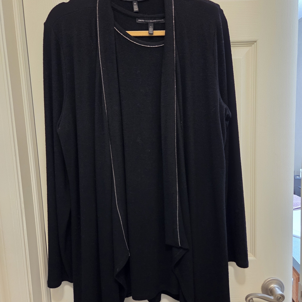 White House Black Market Black Women's Cardigan